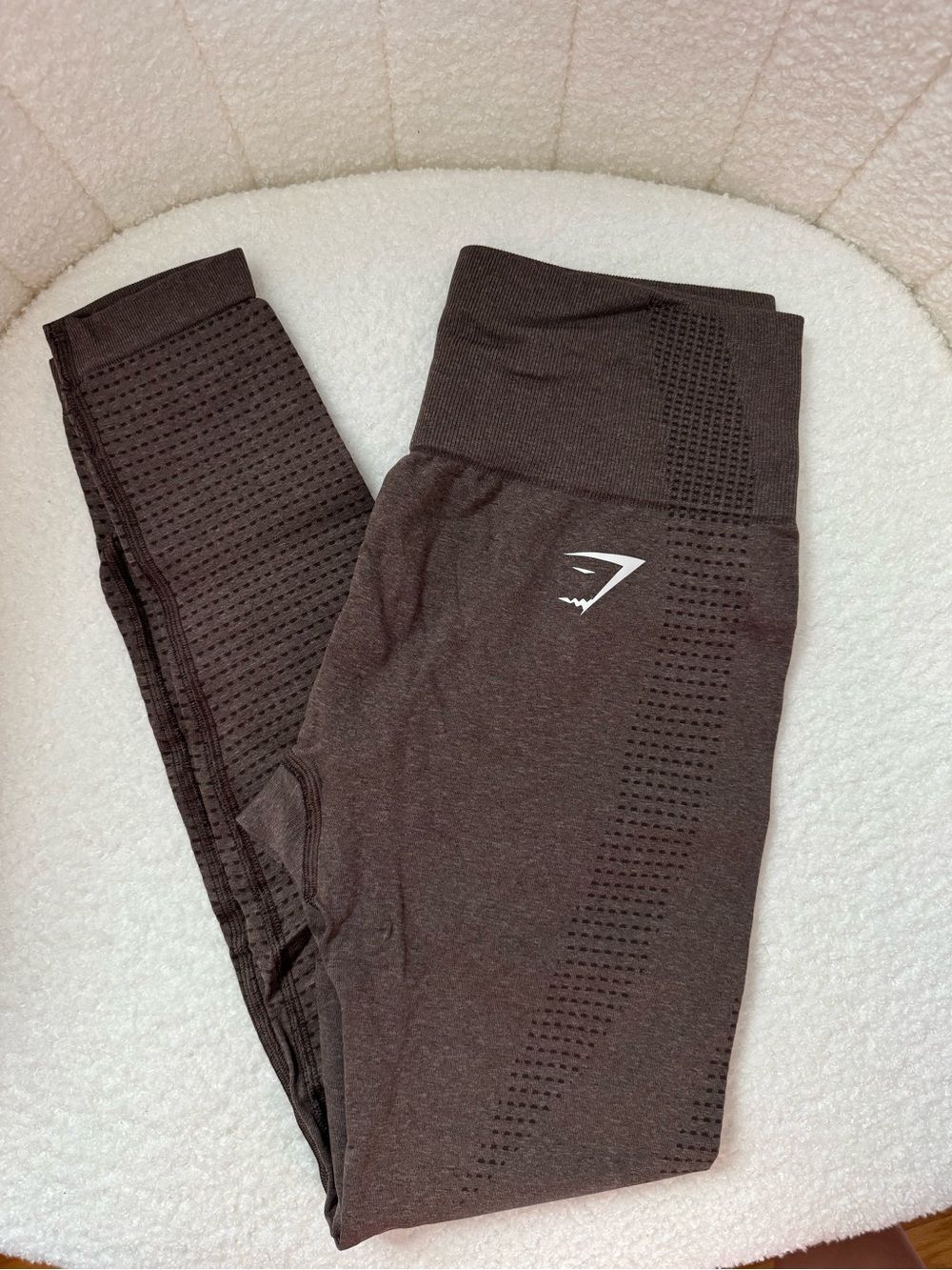 Gymshark Vital Seamless Leggings and Sports Bra Set in Size Small in Dark Brown